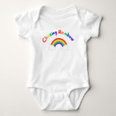 Achtervolging Rainbow baby bodysuit babyshower cad (Voorkant)