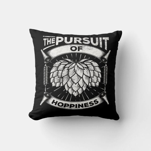Achtervolging van de Hoppiness Funny Brew Craft Be Kussen (Voorkant)