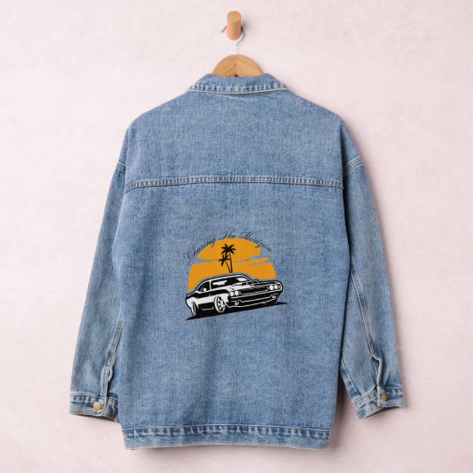 Achtervolging van de Horizon Muscle Car Sunset Denim Jacket (Hangar)