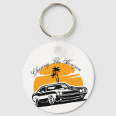 Achtervolging van de Horizon Muscle Car Sunset Sleutelhanger (Voorkant)