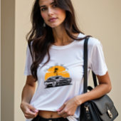 Achtervolging van de Horizon  Muscle Car Sunset Tri-Blend Shirt