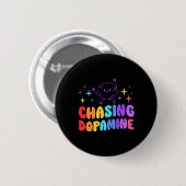 Achtervolging van dopamine geestelijke gezondheid ronde button 5,7 cm (Voorkant /achterkant)