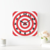 Achterwaarts Bulls-oog Vierkante Klok (Huis)