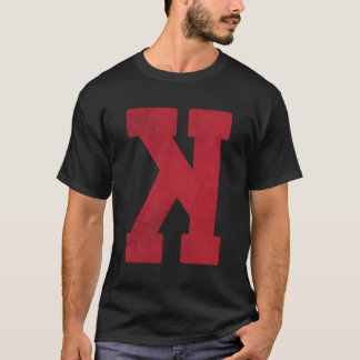 Achterwaarts K Strikeout Kijkend Honkbal T-shirt