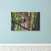 Achterwaarts kijken canvas afdruk (Insitu (Houten vloer))