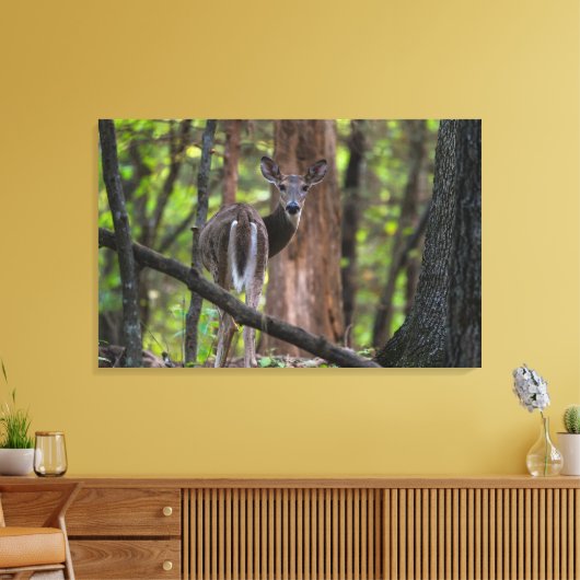 Achterwaarts kijken canvas afdruk (Insitu (Woonkamer))