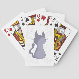 Achterwaarts Shy Cat Duvet Hoesje Pokerkaarten