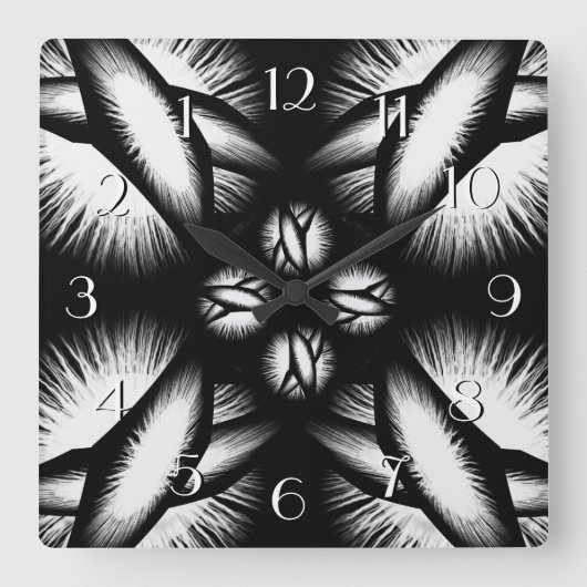 Achterwaarts zwarte en witte klok (Voorkant)