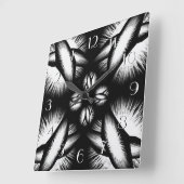 Achterwaarts zwarte en witte klok (Hoek)