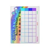 Achterwaartse grafiekBlocnote Notitieblok (Linkerzijde)