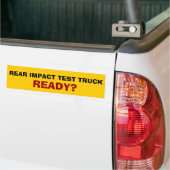 Achterwaartse Impact Test Truck Bumpersticker (Op Truck)