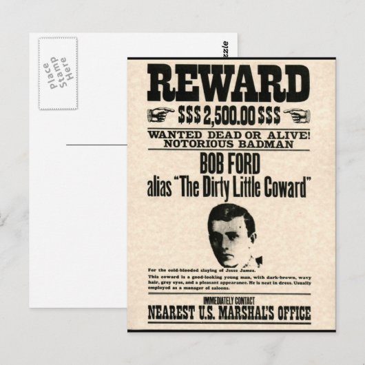 Achterwaartse Poster BOB FORD Briefkaart (Voorkant / Achterkant)