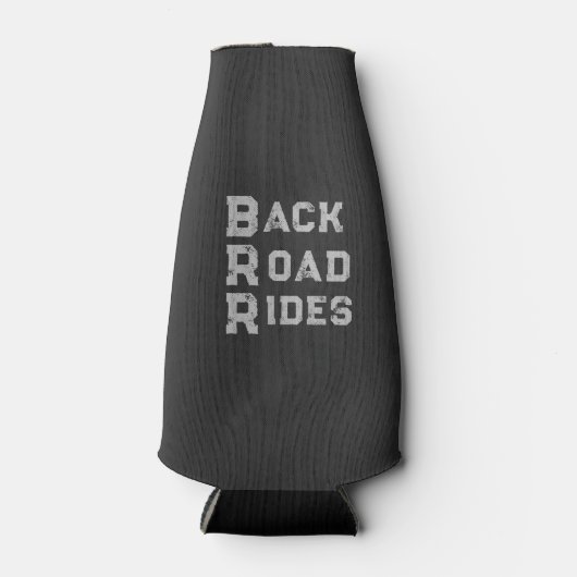 Achterweg Ridt Logo grijze letters Flesjeskoeler (Voorkant)