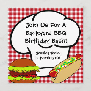 Achterwerf BBQ Birthday Invitation Kaart