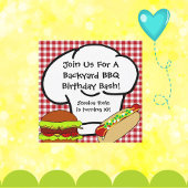 Achterwerf BBQ Birthday Invitation Kaart