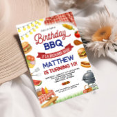 Achterwerf BBQ Birthday Invitation Kaart