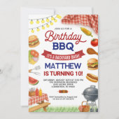 Achterwerf BBQ Birthday Invitation Kaart (Voorkant)