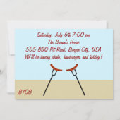 Achterwerf BBQ Get Gezamenlijke Partij Uitnodiging (Achterkant)