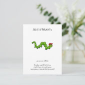 Achterwerpbuien ・ Caterpilaar met rood Pet Kaart (Staand voorkant)