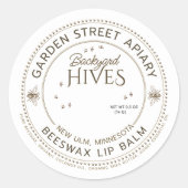 AchterwerpHives beeswax Lip Balm Label (Voorkant)