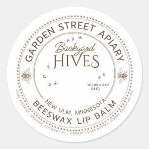 AchterwerpHives beeswax Lip Balm Label