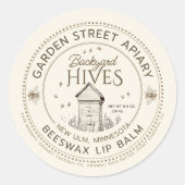 AchterwerpHives beeswax Lip Balm Label (Voorkant)