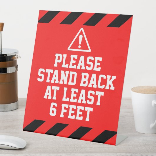 Achterzijde 6 inch reclamebord met voetstuk (Insitu)