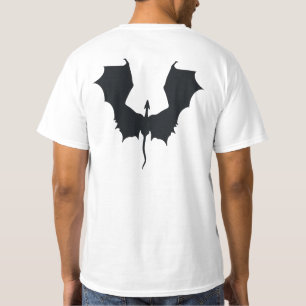 Achterzijde Afdrukken Dragon Wings Fantasy T-shirt