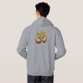 Achterzijde afdrukken Yoga Om Mantra Symbool Manne Hoodie (Achterkant volledig)