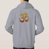 Achterzijde afdrukken Yoga Om Mantra Symbool Manne Hoodie (Achterkant)