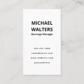 Achterzijde balk | Alcoholflessen Visitekaartje (Achterkant)