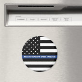 Achterzijde blauw groot, 3 inch Ronde Magnet (Insitu (Vaatwasser))