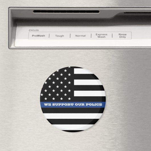 Achterzijde blauw groot, 3 inch Ronde Magnet (Insitu (Vaatwasser))