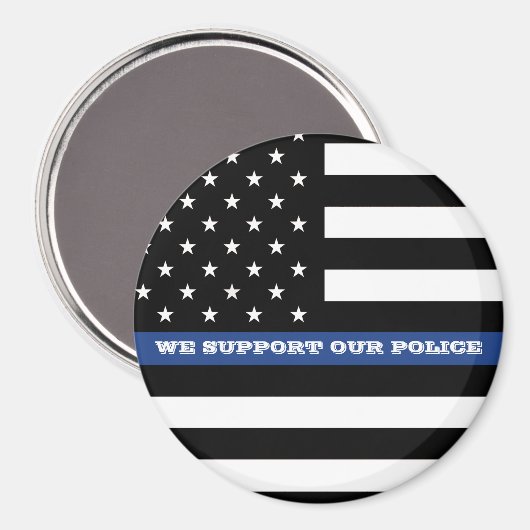 Achterzijde blauw groot, 3 inch Ronde Magnet (Voorkant / Achterkant)