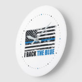 Achterzijde blauwe dun blauwe lijn VS vlag MAGA WW Grote Klok (Hoek)