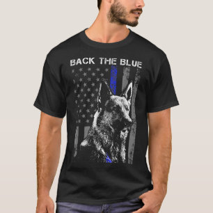 Achterzijde blauwe tinnen blauwe linnen vlag Duits T-shirt