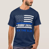 Achterzijde blauwe vlag Blauwe tonnen 2024 T-shirt (Voorkant)