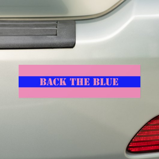 Achterzijde blauwe wetshandhaving Bumpersticker ro (Op auto)