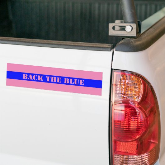 Achterzijde blauwe wetshandhaving Bumpersticker ro (Op Truck)