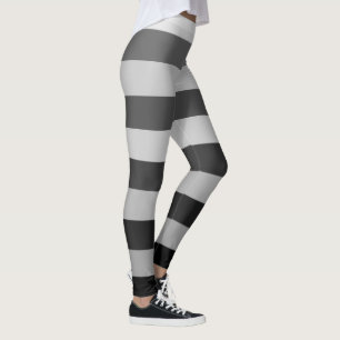 Achterzijde en grijs gestreept kleurenblokpatroon leggings