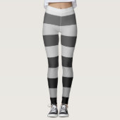 Achterzijde en grijs gestreept kleurenblokpatroon leggings (Voorkant)
