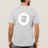 Achterzijde en voorafdruk zakelijke Logo hier Mann T-shirt (Achterkant)