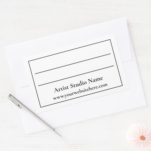 Achterzijde etiket kunstwerk (Envelop)