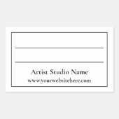 Achterzijde etiket kunstwerk (Voorkant)