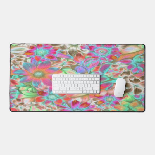 Achterzijde Floral - Desk Mat (Keyboard & Muis)