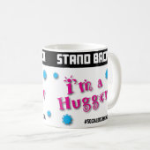 Achterzijde: Ik ben een Hugger Koffiemok (Voorkant rechts)
