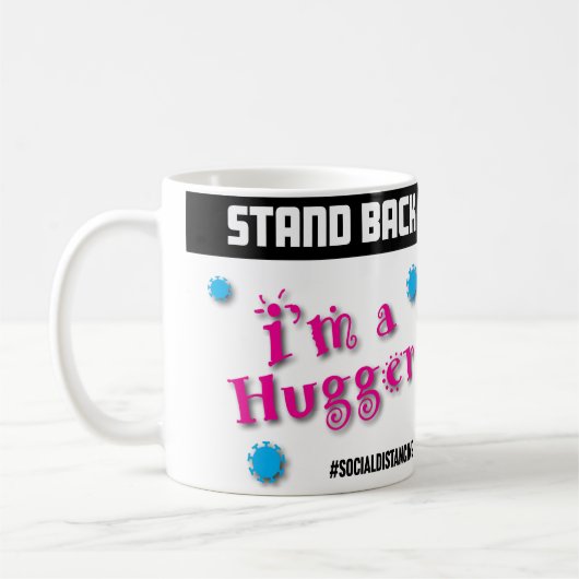 Achterzijde: Ik ben een Hugger Koffiemok (Links)
