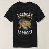Achterzijde met tacocat gespeld is tacocatkat en t t-shirt (Design voorkant)