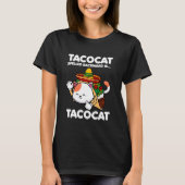 Achterzijde met tacocat gespeld is tacocatkat en t t-shirt (Voorkant)