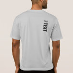Achterzijde Sjabloon Mannen Sport ActiveSharing Si T-shirt<br><div class="desc">Voeg hier Jouw tekst toe in de moderne Sjabloon voor afdrukken op achterzijde Mannen sportief-Tek Concurrent ActiveSharp Silver Color T-Shirt.</div>